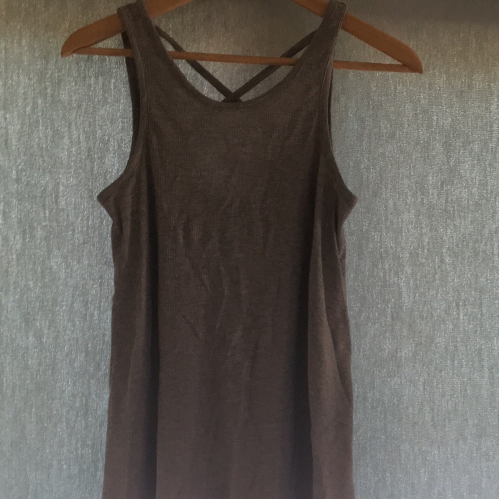 Grey Tank Top with crossed back